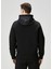 Siyah Kapüşonlu Sweatshirt 4