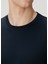 Lacivert Logo Nakışlı T-Shirt 5