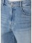 Mavi Fermuar Detaylı Denim Şort 4