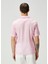 Camicia Pembe Etnik Desenli Kısa Kollu Gömlek 4