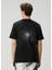 Regular Fit Universe And Star Siyah T-Shirt 4