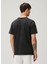 Siyah Figür Baskılı Organik Pamuk T-Shirt 4
