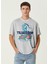 Teardrop Baskılı Kum Rengi Kısa Kollu Erkek T-Shirt 1