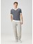 Lacivert Polo Yaka Keten T-Shirt 2