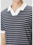 Lacivert Polo Yaka Keten T-Shirt 5