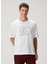 Beyaz Logo Desenli T-Shirt 1