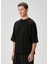 Siyah Triko Garnili Cepli T-Shirt 3