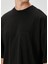Siyah Triko Garnili Cepli T-Shirt 5