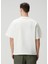 Kırık Beyaz Logo Baskılı T-Shirt 4