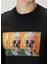 Siyah Kurukafa Baskılı T-Shirt 5