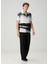Relaxed Fit Siyah Beyaz Ay Baskılı Kısa Kol Gömlek 2