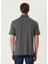 Gri Polo Yaka Keten T-Shirt 4