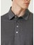 Gri Polo Yaka Keten T-Shirt 5