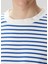Bliss Mavi Beyaz Çizgi Desenli T-Shirt 5