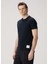 Lacivert Logo Jakarlı T-Shirt 3