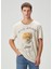 Ekru Baskılı T-Shirt 1