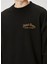 Siyah Figür Baskılı Slogan Detaylı Sweatshirt 5