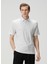 Açık Gri Polo Yaka Keten T-Shirt 1