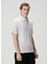 Açık Gri Polo Yaka Keten T-Shirt 3