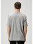 Siyah Gri Figür Baskılı T-Shirt 4