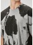 Siyah Gri Figür Baskılı T-Shirt 5