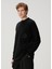 Siyah Logo Detaylı Sweatshirt 3