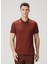 Kiremit Polo Yaka Logo Nakışlı T-Shirt 1
