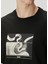 Barragan Siyah Fotoğraf Baskılı T-Shirt 5