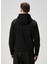 Siyah Kapüşonlu Sweatshirt 4