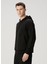 Siyah Kapüşonlu Sweatshirt 3