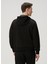 Siyah Kapüşonlu Sweatshirt 4