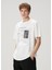 Kırık Beyaz Logo Baskılı T-Shirt 1