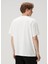 Kırık Beyaz Logo Baskılı T-Shirt 4