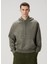 Haki Kapüşonlu Organik Pamuk Sweatshirt 1