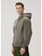 Haki Kapüşonlu Organik Pamuk Sweatshirt 3