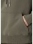 Haki Kapüşonlu Organik Pamuk Sweatshirt 6