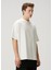 Krem Logo Detaylı T-Shirt 3