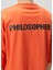 Turuncu Slogan Baskılı T-Shirt 6