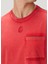 Kırmızı Colorblocked Detaylı T-Shirt 5
