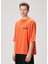 Turuncu Slogan Baskılı T-Shirt 3