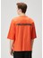 Turuncu Slogan Baskılı T-Shirt 4