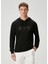 Siyah Kapüşonlu Logo Detaylı Sweatshirt 1