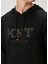 Siyah Kapüşonlu Logo Detaylı Sweatshirt 5