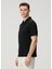 Siyah Polo Yaka Yün T-Shirt 3