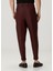 Bordo Pilili Keten Pantolon 3