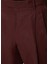 Bordo Pilili Keten Pantolon 4