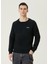 Siyah Beyaz Logo Nakışlı Sweatshirt 1