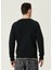 Siyah Beyaz Logo Nakışlı Sweatshirt 4