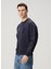 Lacivert Logo Detaylı Organik Pamuk Sweatshirt 3