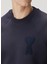 Lacivert Logo Detaylı Organik Pamuk Sweatshirt 5